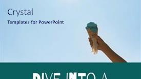  Presentation with wafer - PPT theme enhanced with composition-of-happy-ice-cream background and a sky blue colored foreground