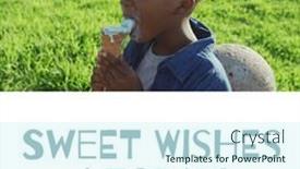  Presentation with celebration - Slides consisting of composition-of-happy-ice-cream background and a cool aqua colored foreground