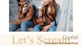  Presentation with celebration - PPT theme enhanced with composition-of-happy-ice-cream background and a cream colored foreground