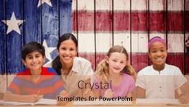  Presentation with independence day - PPT layouts enhanced with composition-of-happy-independence-day background and a coral colored foreground