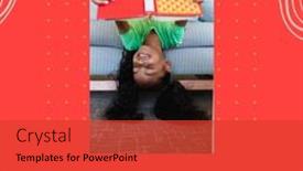  Presentation with african american children - Slides consisting of composition-of-happy-international-children background and a red colored foreground