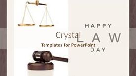  Presentation with justice - Presentation with composition-of-happy-law-day background and a cream colored foreground