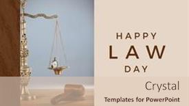  Presentation with justice - PPT layouts featuring composition-of-happy-law-day background and a lemonade colored foreground