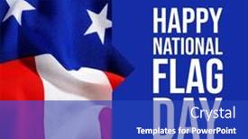  Presentation with celebration - Presentation theme consisting of composition-of-happy-national-flag background and a royal blue colored foreground