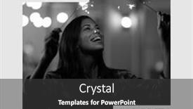  Presentation with new years eve - PPT theme with composition-of-happy-new-years background and a dark gray colored foreground