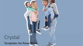  Presentation with children parents - Presentation with composition-of-happy-parents-day background and a light blue colored foreground