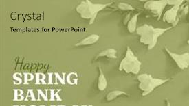  Presentation with happy holiday - Presentation theme with composition-of-happy-spring-bank background and a mint green colored foreground