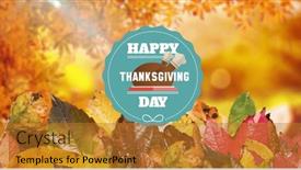  Presentation with happy thanksgiving - Slides consisting of composition-of-happy-thanksgiving-text background and a gold colored foreground