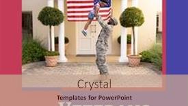  Presentation with veterans day - Slides with composition-of-happy-veterans-day background and a coral colored foreground