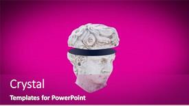  Presentation with sculpture art - Presentation theme consisting of composition-of-head-sculpture-over background and a purple colored foreground