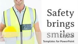  Presentation with safety - PPT theme consisting of composition-of-health-and-safety background and a white colored foreground