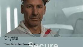  Presentation with safety - Presentation enhanced with composition-of-health-and-safety background and a light gray colored foreground