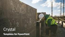  Presentation with safety - Slides with composition-of-health-and-safety background and a dark gray colored foreground