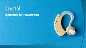  Presentation with hearing aid - Presentation theme having composition-of-hearing-aid background and a teal colored foreground