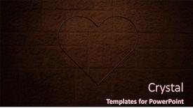  Presentation with shape heart - Presentation design featuring composition-of-heart-shape-over background and a wine colored foreground