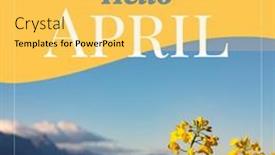  Presentation with blue yellow - PPT theme consisting of composition-of-hello-april-text background and a yellow colored foreground