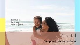  Presentation with hello june - Slide deck enhanced with composition-of-hello-june-text background and a coral colored foreground