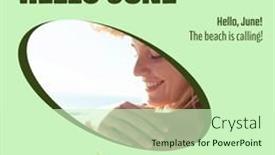  Presentation with hello june - Slide deck featuring composition-of-hello-june-text background and a soft green colored foreground