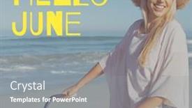  Presentation with hello june - Presentation enhanced with composition-of-hello-june-text background and a gray colored foreground