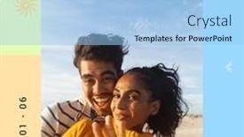  Presentation with hello june - Theme with composition-of-hello-june-text background and a light blue colored foreground