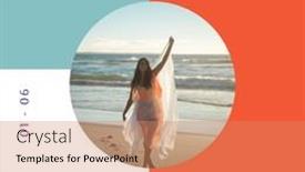  Presentation with hello june - Slides enhanced with composition-of-hello-june-text background and a coral colored foreground