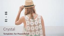  Presentation with hello june - Presentation theme having composition-of-hello-june-text background and a soft green colored foreground