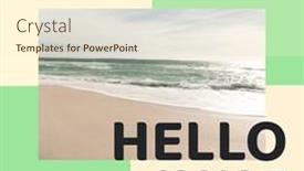  Presentation with hello june - PPT theme consisting of composition-of-hello-june-text background and a cream colored foreground