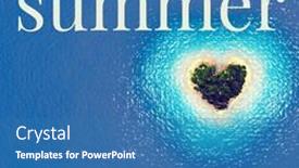  Presentation with vacation - PPT theme enhanced with composition-of-hello-summer-text background and a teal colored foreground