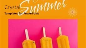  Presentation with summer time - Slide deck with composition-of-hello-summer-text background and a gold colored foreground