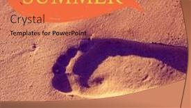  Presentation with footprint - Slide set consisting of composition-of-hello-summer-text background and a coral colored foreground