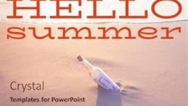  Presentation with lifestyle - PPT theme enhanced with composition-of-hello-summer-text background and a lemonade colored foreground