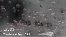  Presentation with global laptop - Amazing slides having composition-of-hooded-hacker-using backdrop and a  colored foreground