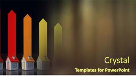  Presentation with energy efficiency - PPT theme enhanced with composition-of-houses-and-energy background and a tawny brown colored foreground