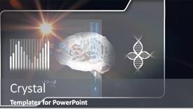  Presentation with data science - Presentation theme featuring composition-of-human-brain-dna background and a gray colored foreground