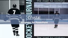  Presentation with tournament - Slide set having composition-of-ice-hockey-tournament background and a ocean colored foreground