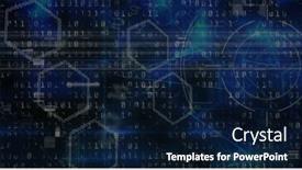  Presentation with coding - PPT theme featuring composition-of-interference-over-binary background and a navy blue colored foreground