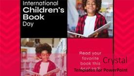  Presentation with african american children - Slide deck featuring composition-of-international-children-s background and a red colored foreground