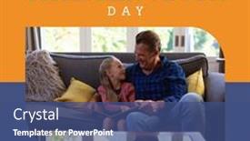  Presentation with grandfather - Presentation theme having composition-of-international-children-s background and a ocean colored foreground