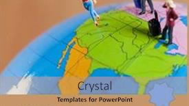  Presentation with migration - Theme having composition-of-international-migrants-day background and a coral colored foreground