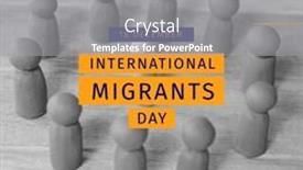  Presentation with migration - PPT layouts consisting of composition-of-international-migrants-day background and a gray colored foreground