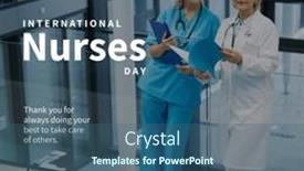  Presentation with international - Presentation theme consisting of composition-of-international-nurses-day background and a ocean colored foreground