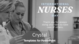  Presentation with international - Slides consisting of composition-of-international-nurses-day background and a gray colored foreground