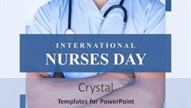  Presentation with male nurse - Theme with composition-of-international-nurses-day background and a light blue colored foreground