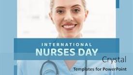  Presentation with international - Presentation featuring composition-of-international-nurses-day background and a light blue colored foreground