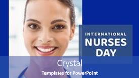  Presentation with international - Presentation featuring composition-of-international-nurses-day background and a ocean colored foreground