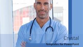  Presentation with male nurse - Presentation theme with composition-of-international-nurses-day background and a light blue colored foreground