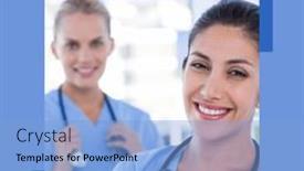  Presentation with nurses - PPT theme having composition-of-international-nurses-day background and a light blue colored foreground