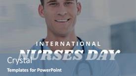  Presentation with male nurse - Presentation theme featuring composition-of-international-nurses-day background and a seafoam green colored foreground