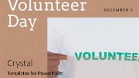  Presentation with helping man - Slide set consisting of composition-of-international-volunteer-day background and a  colored foreground