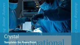  Presentation with healthcare workers - PPT theme with composition-of-international-workers-day background and a ocean colored foreground